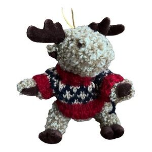 Hugfun Moose‎ in Knit Sweater Christmas Holiday Plush Soft Stuffed Animal Toy 7”